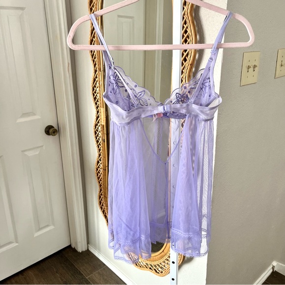 Victoria’s Secret / Lilac Floral Lingerie Slip Nightgown - Picture 4 of 5